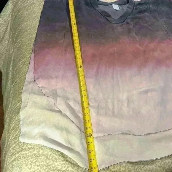 Anthropologie TRYB 100% Silk Dress XS Purple Ombré Color-way Oversized - Picture 10 of 10